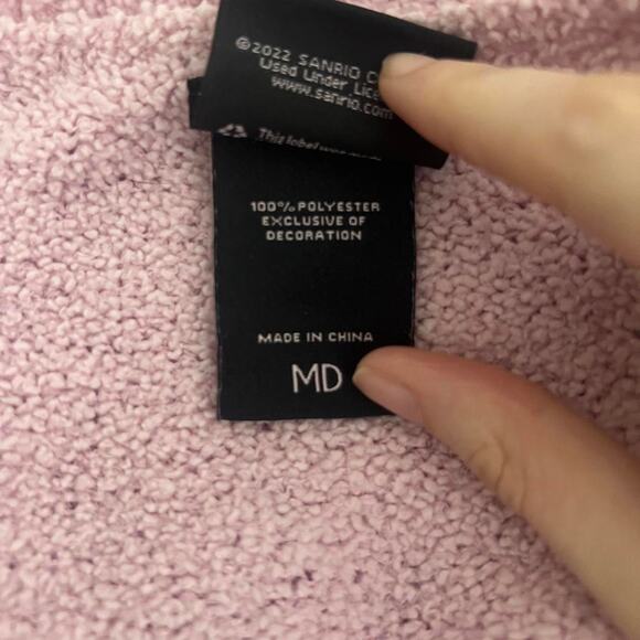 Sanrio My Melody Pink Cropped Sweater Size Medium - Picture 5 of 5